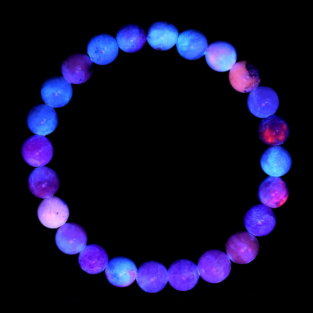 Starborn Fluorescent Hackmanite Beaded Elastic Bracelet