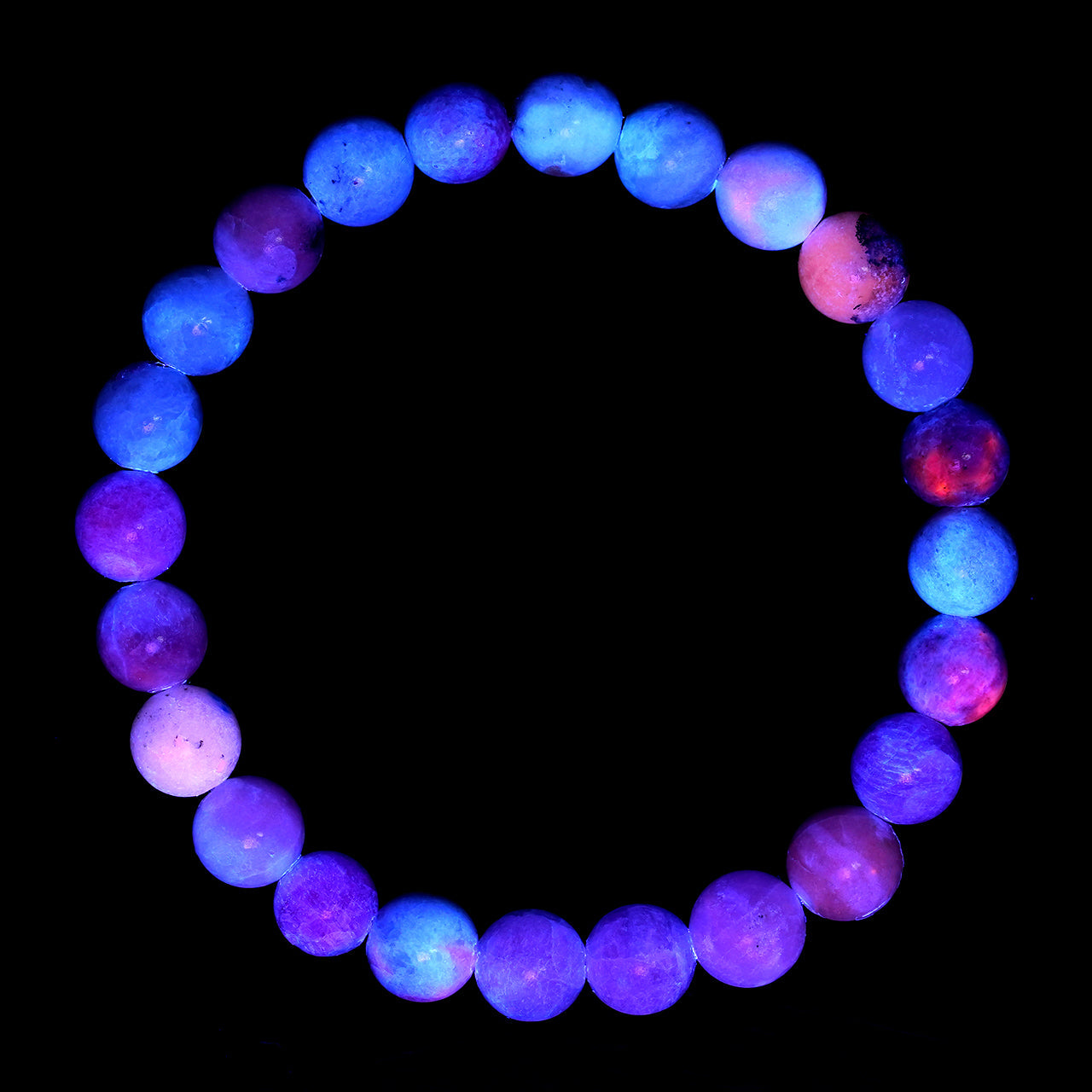 Starborn Fluorescent Hackmanite Beaded Elastic Bracelet