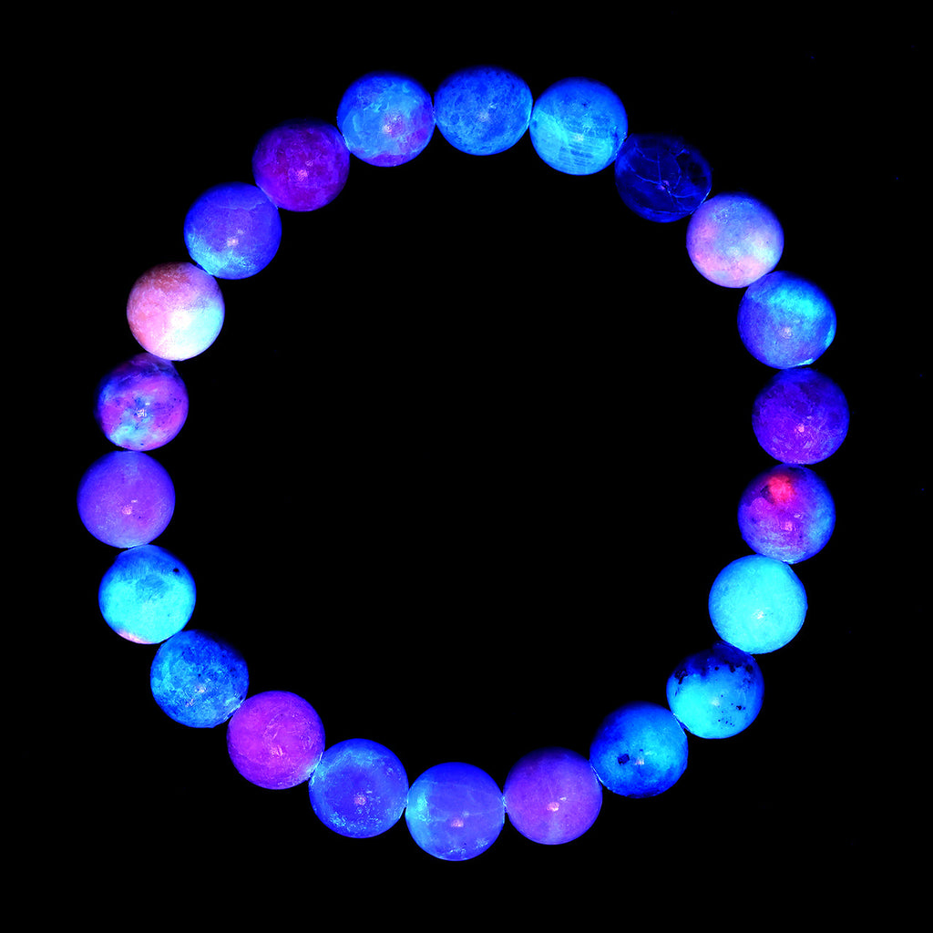 Starborn Fluorescent Hackmanite Beaded Elastic Bracelet