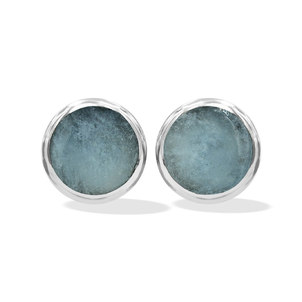 Starborn Fluorescent Hackmanite Post Earrings in Sterling Silver