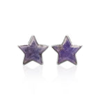 Starborn Gemstones Star Post Earrings in Sterling Silver