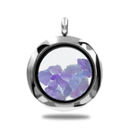 Starborn Fluorescent Hackmanite Window Pendant Necklace in Stainless Steel