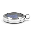Starborn Fluorescent Hackmanite Window Pendant Necklace in Stainless Steel