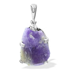 Starborn Fluorescent Hackmanite Prong Set Pendant in Sterling Silver