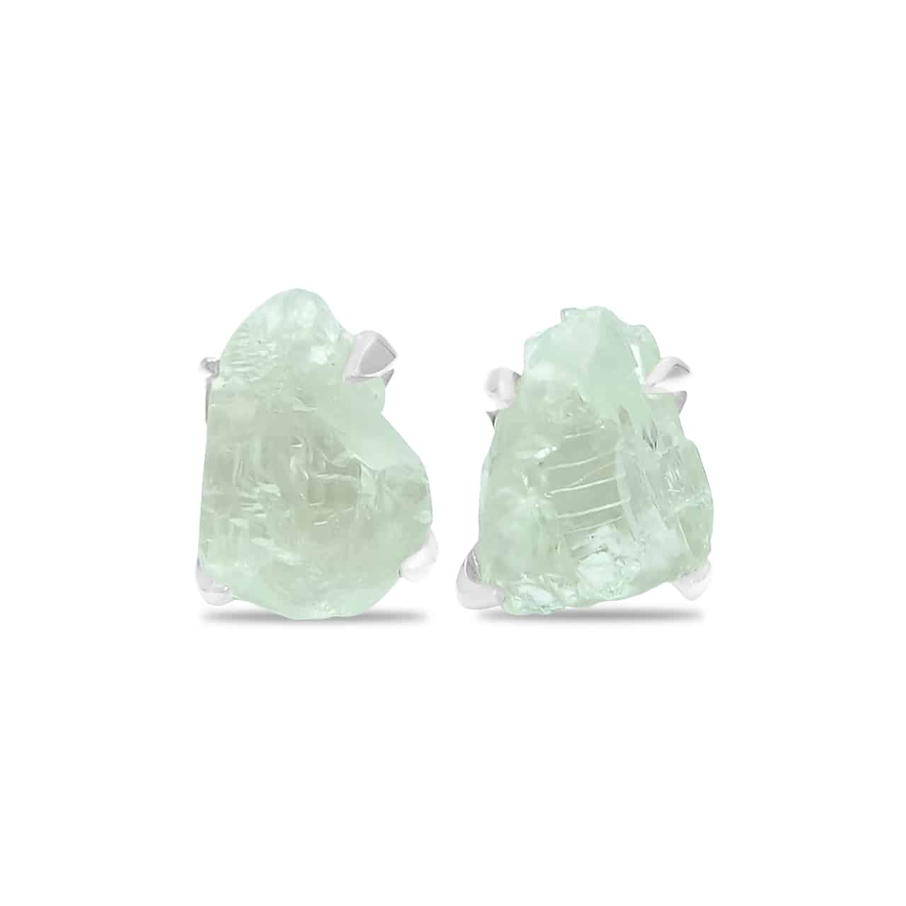Starborn Hiddenite Crystal Post Earrings in Sterling Silver