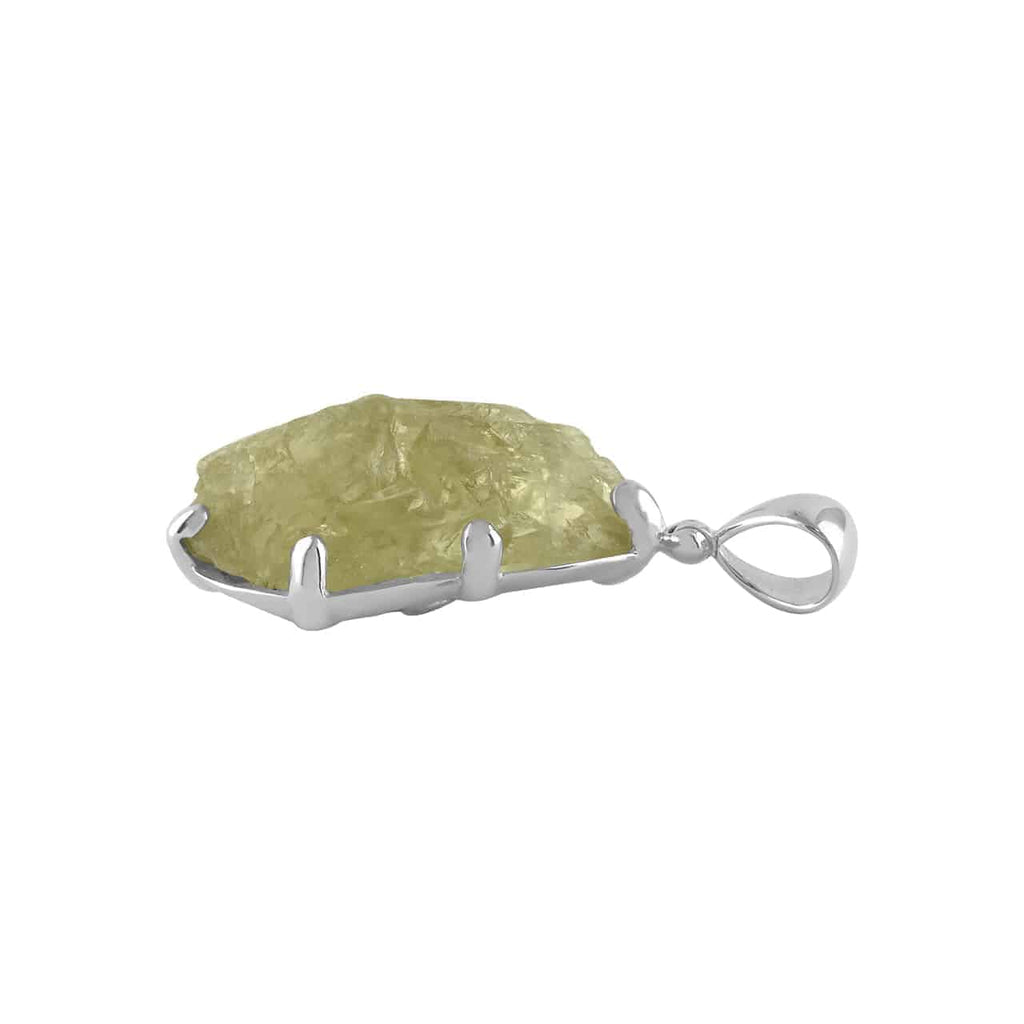Starborn Hiddenite Crystal Pendant in Sterling Silver