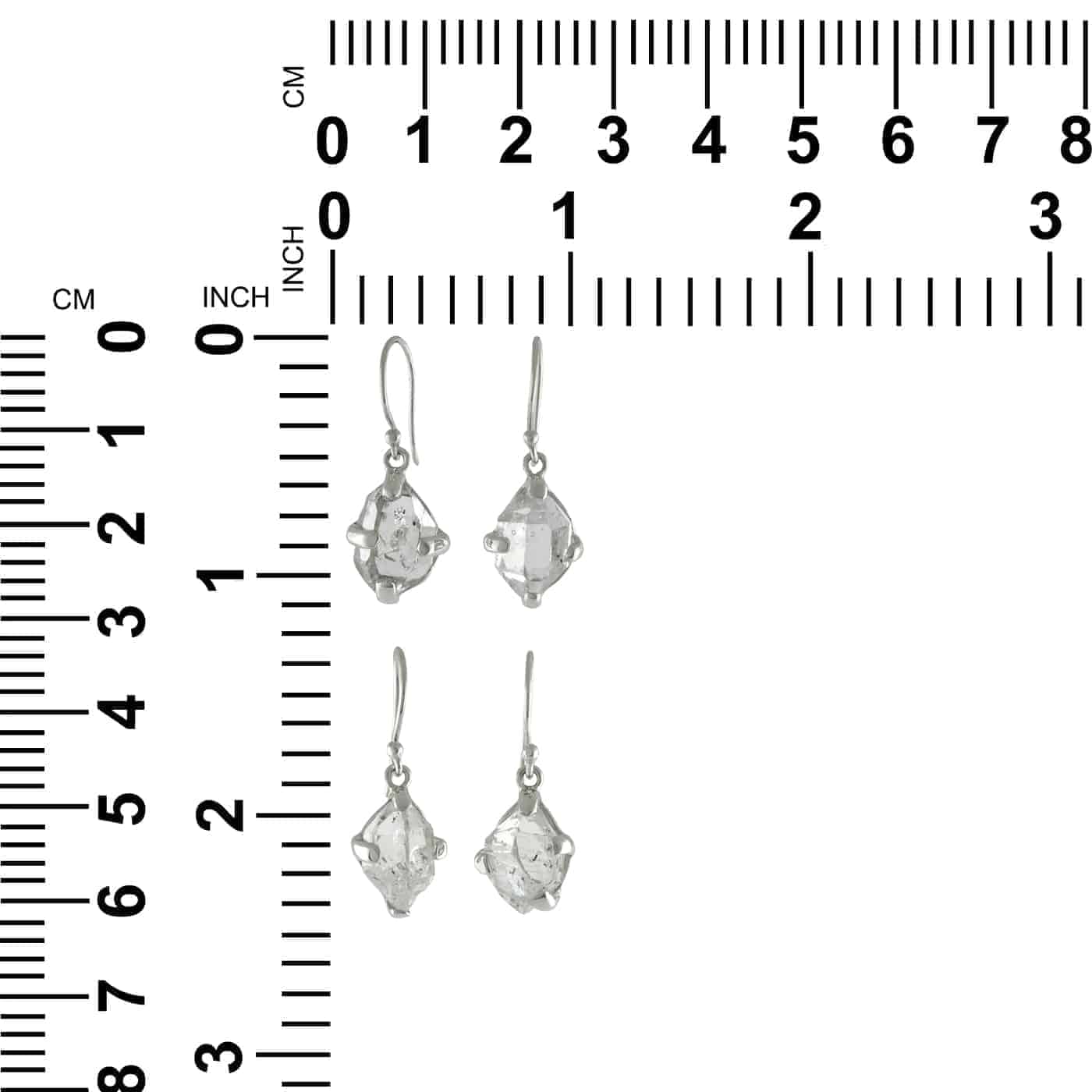 Starborn Herkimer Diamond Earrings in Sterling Silver