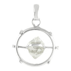 Starborn Herkimer Diamond Spinner Pendant in Sterling Silver