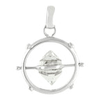 Starborn Herkimer Diamond Spinner Pendant in Sterling Silver