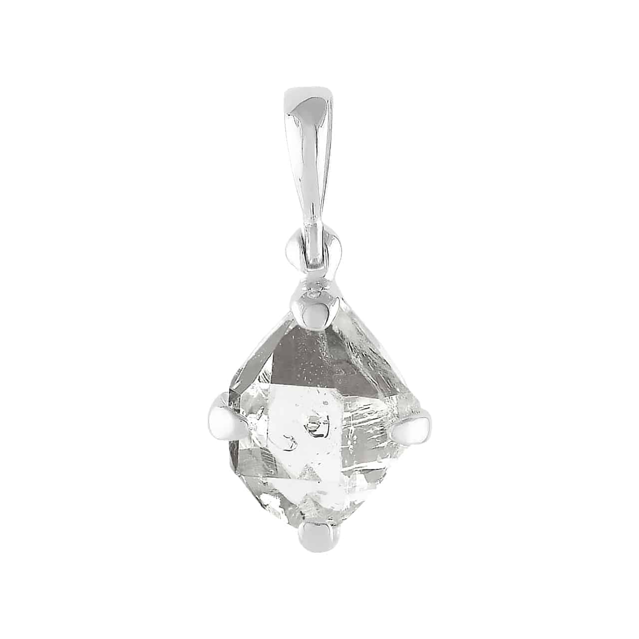 Starborn Herkimer Diamond Prong Set Pendant in Sterling Silver