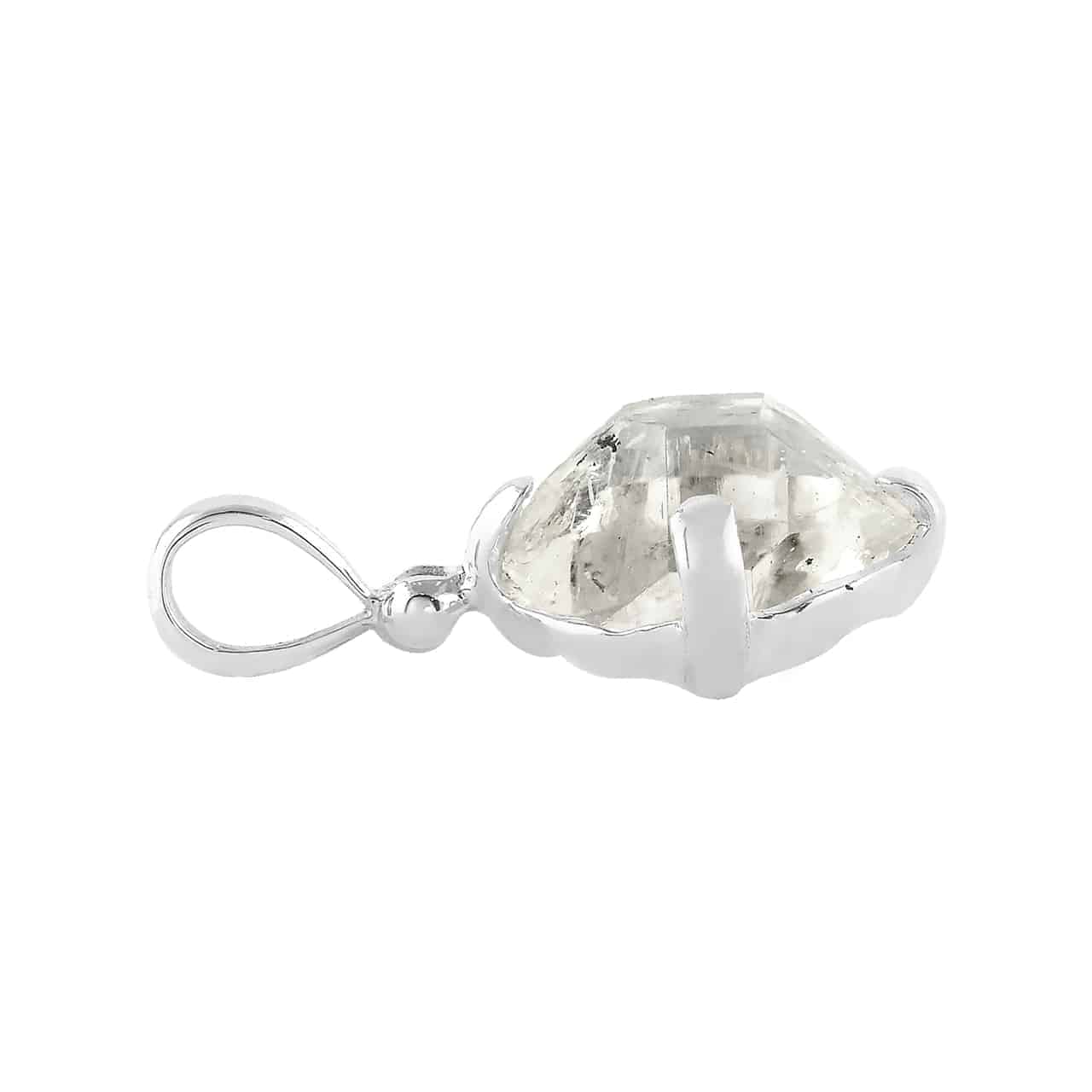 Starborn Herkimer Diamond Prong Set Pendant in Sterling Silver