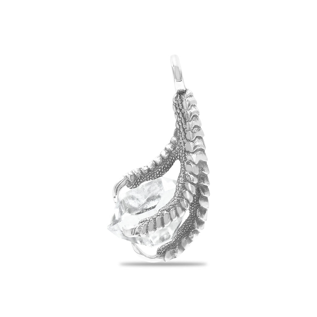 Starborn Gemstone Eagle Claw Pendant in Sterling Silver