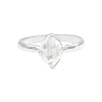 Starborn Herkimer Diamond Quartz Crystal Ring in Sterling Silver