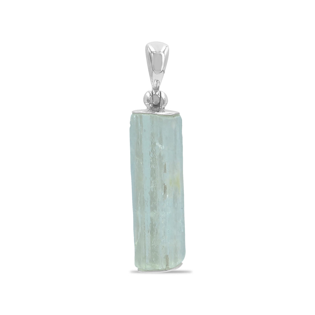 Starborn Heliodor Crystal Bar Pendant in Sterling Silver