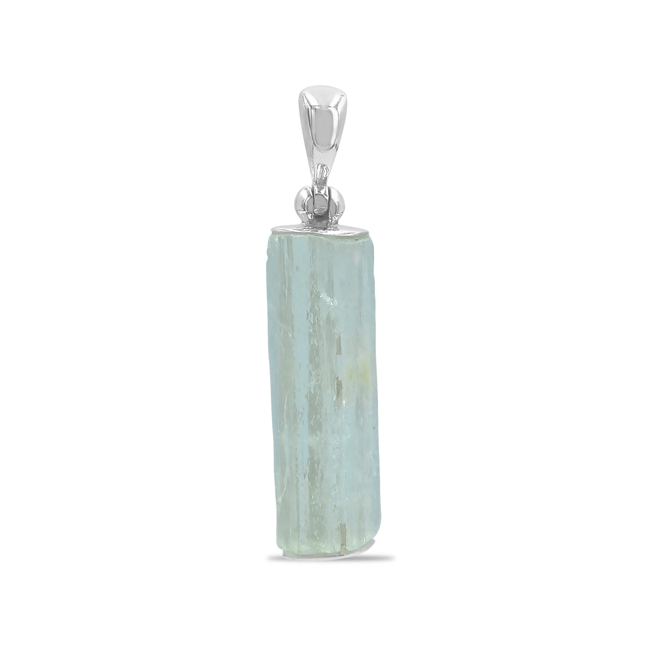 Starborn Heliodor Crystal Bar Pendant in Sterling Silver