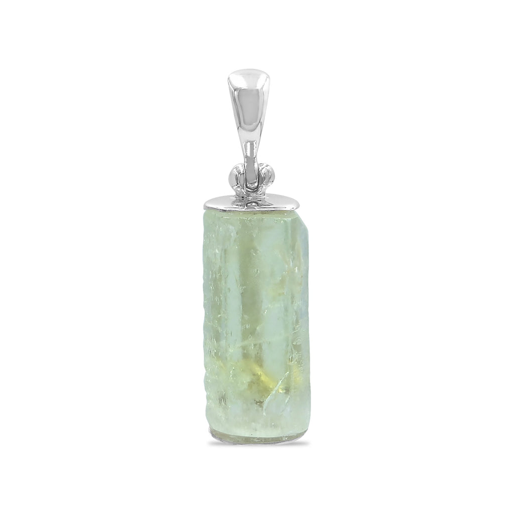 Starborn Heliodor Crystal Bar Pendant in Sterling Silver