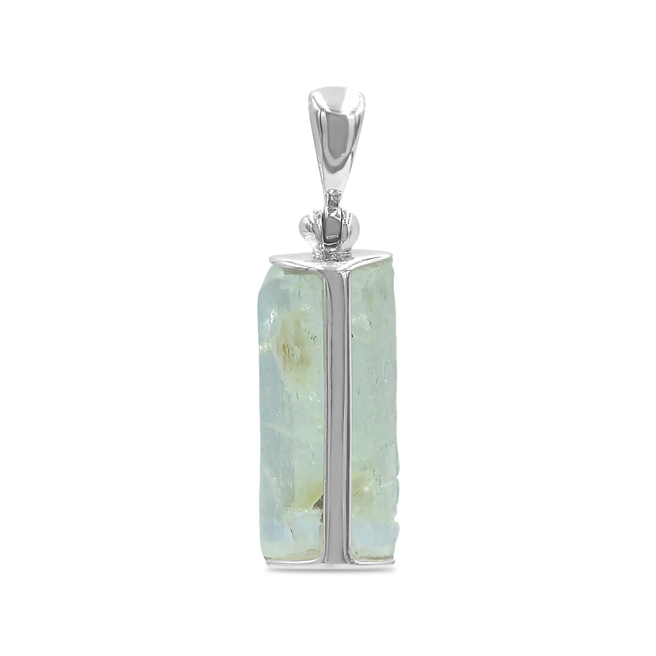 Starborn Heliodor Crystal Bar Pendant in Sterling Silver