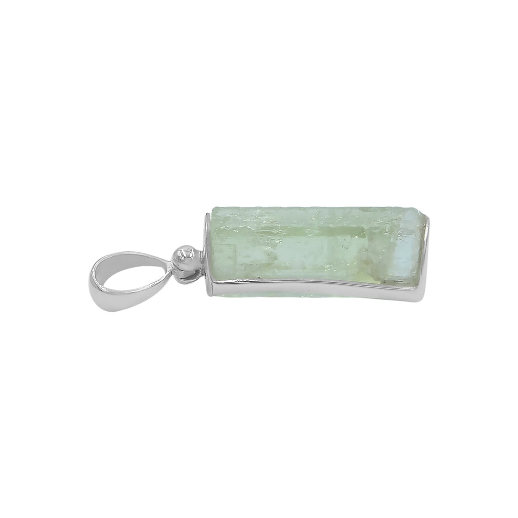Starborn Heliodor Crystal Bar Pendant in Sterling Silver
