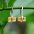 Starborn Imperial Topaz Crystal Sterling Silver Drop Earrings