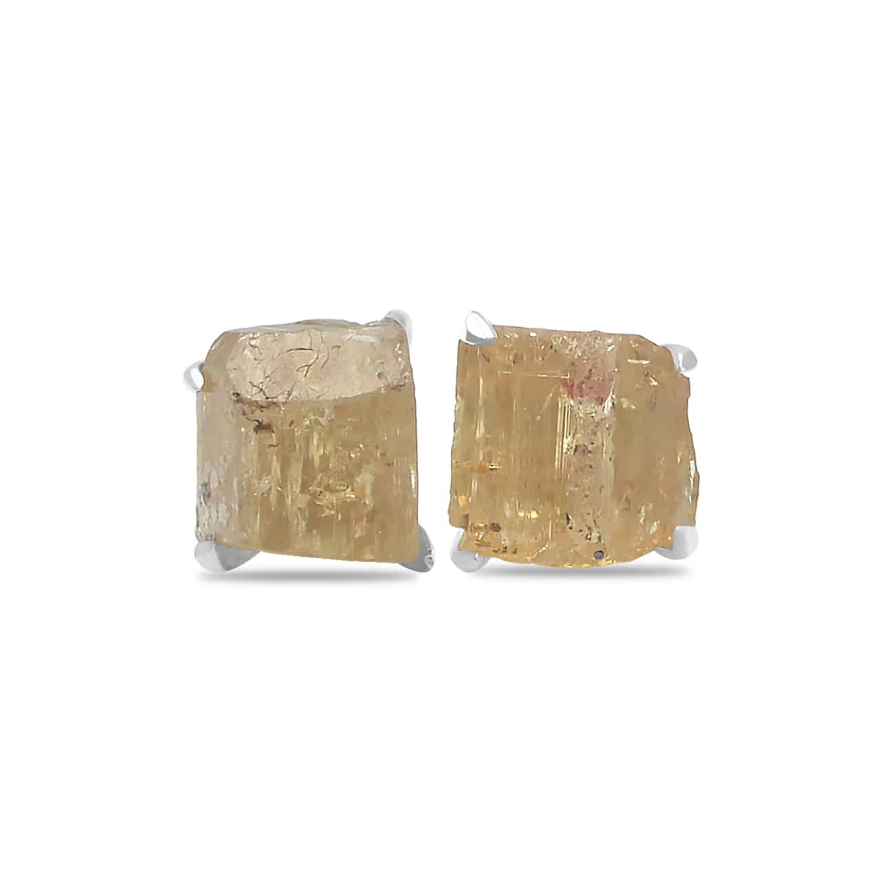 Starborn Imperial Topaz Crystal Post Earrings in Sterling Silver