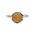 Starborn Imperial Topaz Crystal Sphere Ring in Sterling Silver
