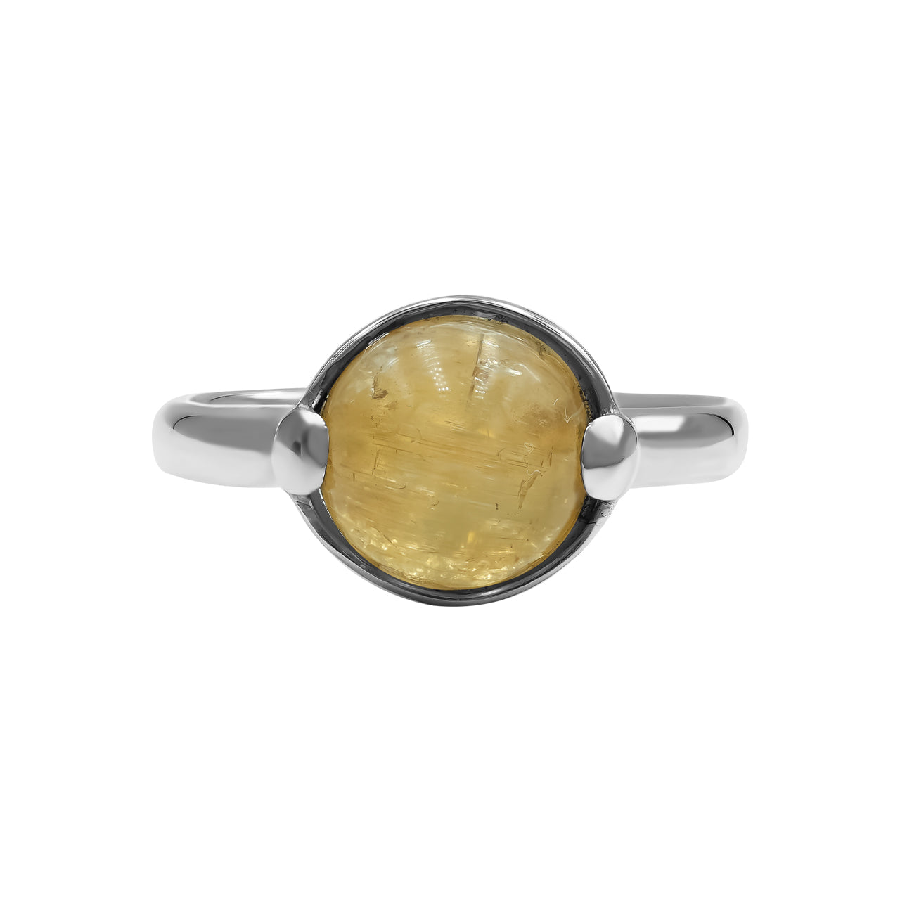 Starborn Imperial Topaz Crystal Sphere Ring in Sterling Silver