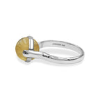 Starborn Imperial Topaz Crystal Sphere Ring in Sterling Silver