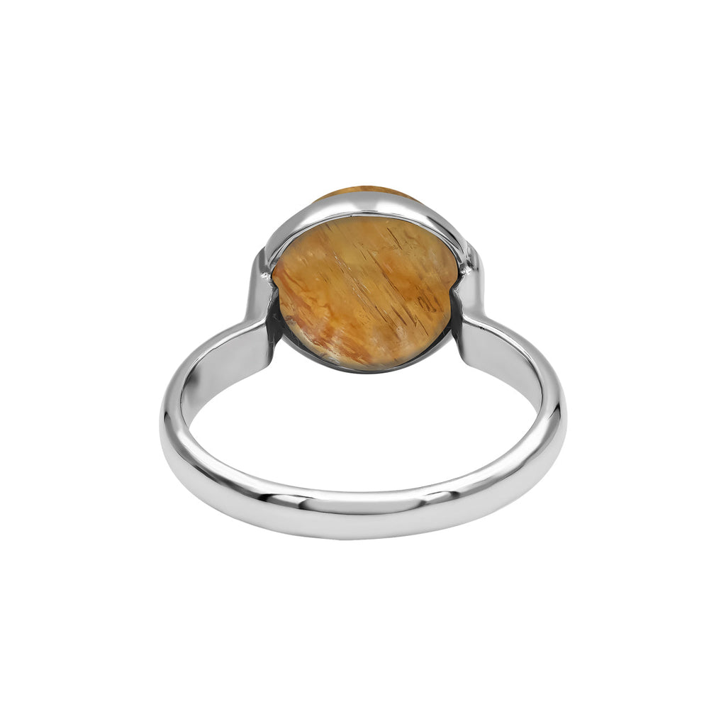 Starborn Imperial Topaz Crystal Sphere Ring in Sterling Silver