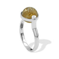 Starborn Imperial Topaz Crystal Sphere Ring in Sterling Silver