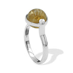 Starborn Imperial Topaz Crystal Sphere Ring in Sterling Silver