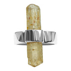 Starborn Imperial Topaz Crystal with Silver Band Ring in Sterling Silver
