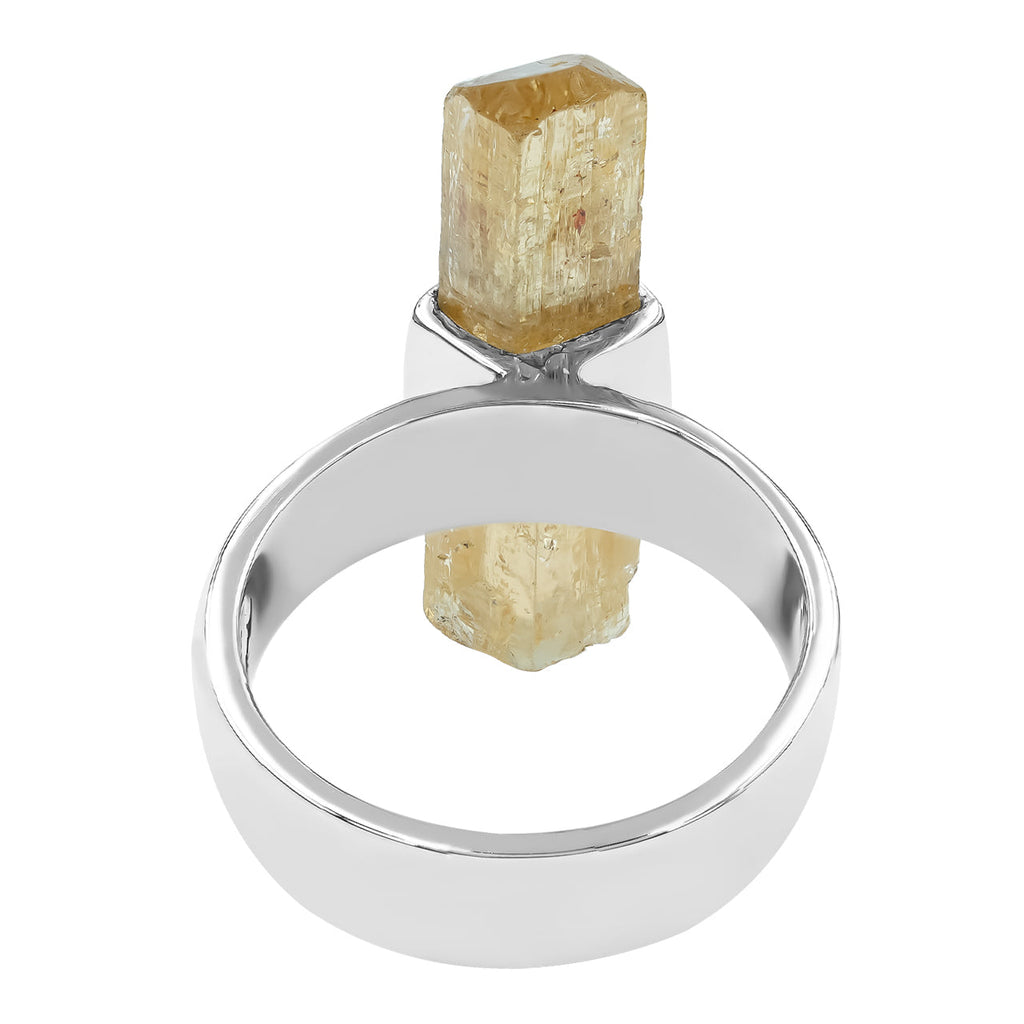 Starborn Imperial Topaz Crystal with Silver Band Ring in Sterling Silver