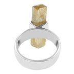 Starborn Imperial Topaz Crystal with Silver Band Ring in Sterling Silver