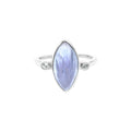 Starborn Marquise Cut Iolite Ring with Topaz Accents in Sterling Silver