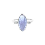 Starborn Marquise Cut Iolite Ring with Topaz Accents in Sterling Silver