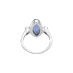 Starborn Marquise Cut Iolite Ring with Topaz Accents in Sterling Silver