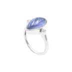 Starborn Marquise Cut Iolite Ring with Topaz Accents in Sterling Silver