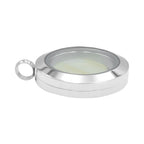 Starborn Iris Agate Window Pendant Necklace in Stainless Steel