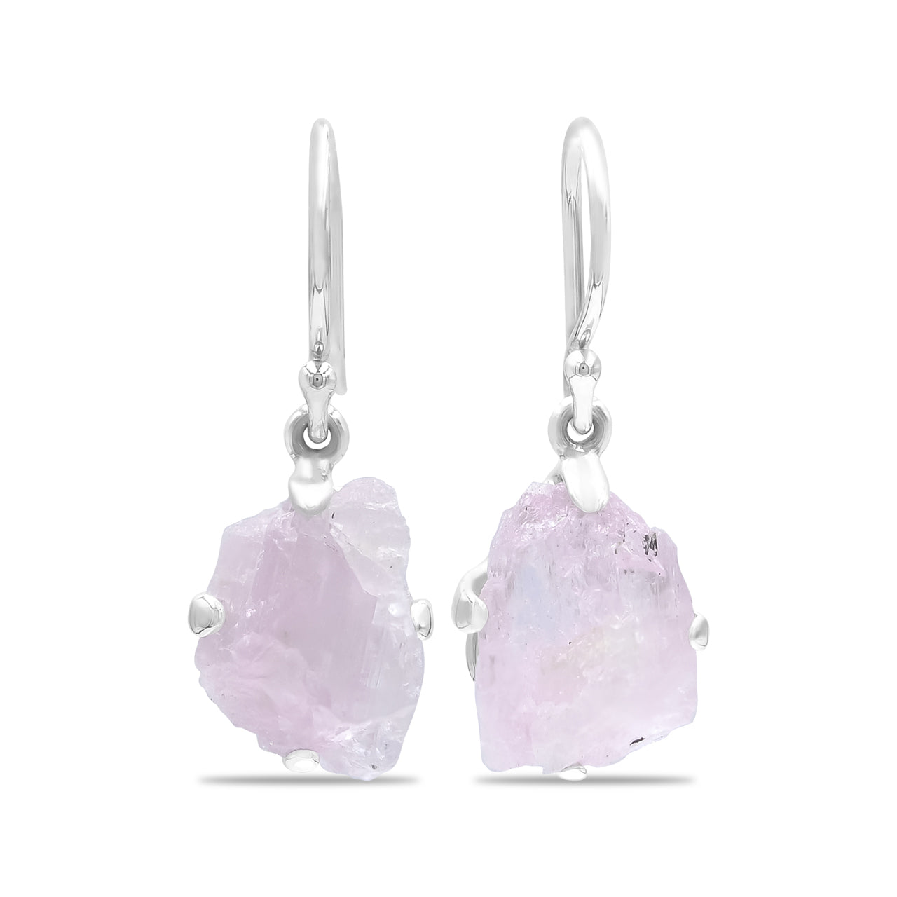 Starborn Kunzite Crystal Drop Earrings in Sterling Silver