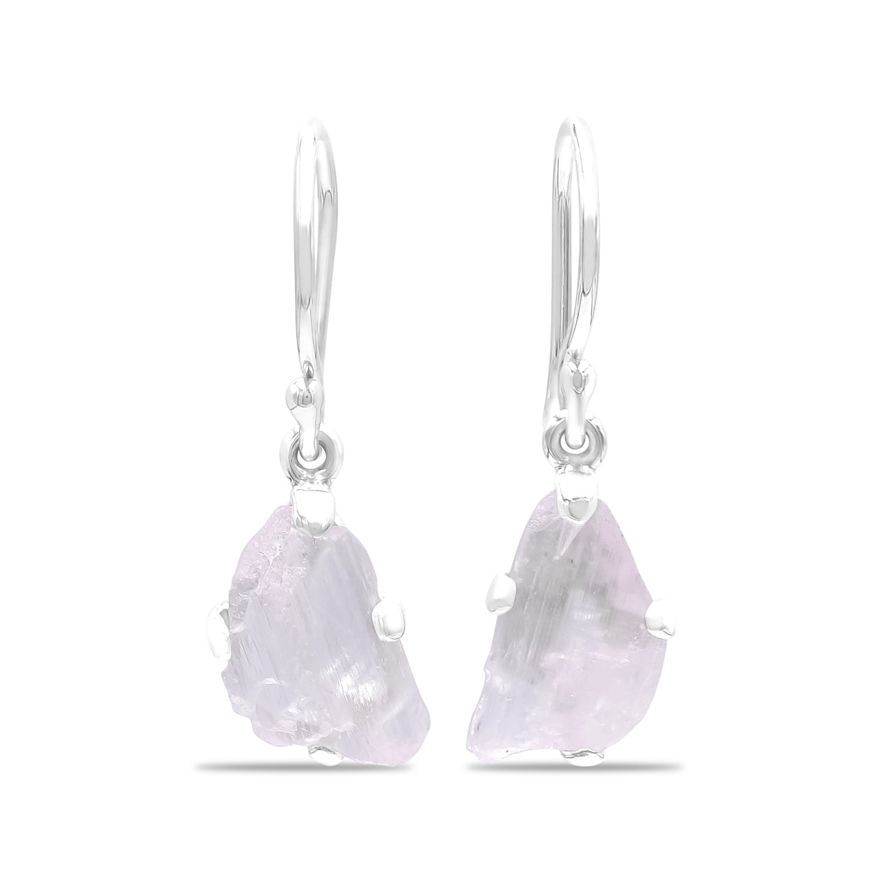 Starborn Kunzite Crystal Drop Earrings in Sterling Silver