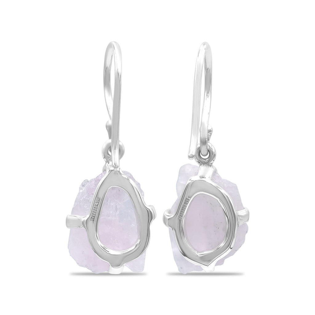 Starborn Kunzite Crystal Drop Earrings in Sterling Silver