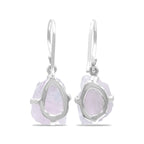 Starborn Kunzite Crystal Drop Earrings in Sterling Silver