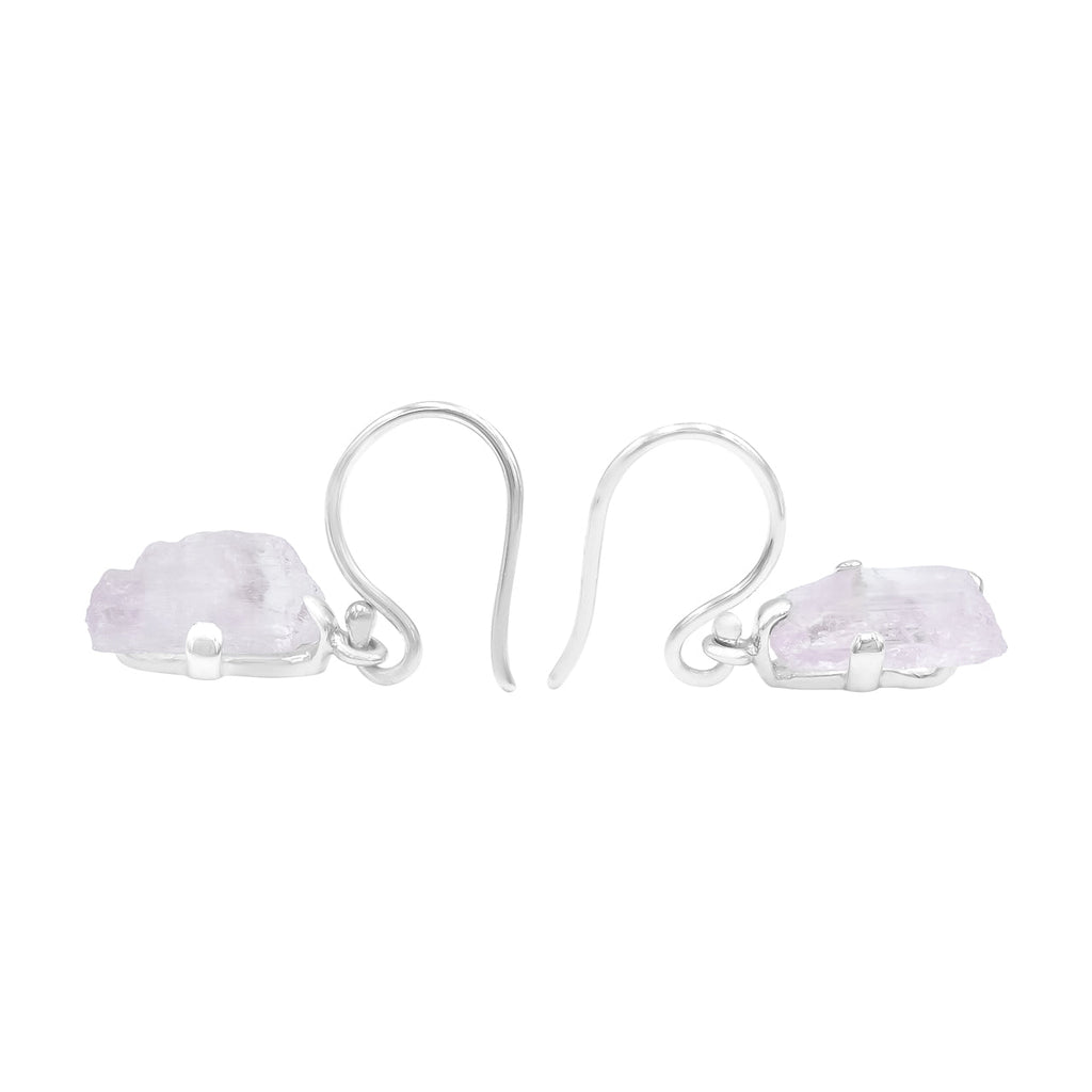 Starborn Kunzite Crystal Drop Earrings in Sterling Silver