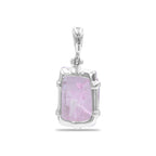 Starborn Kunzite Crystal Prong Set Pendant in Sterling Silver