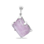 Starborn Kunzite Crystal Prong Set Pendant in Sterling Silver