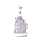 Starborn Kunzite Crystal Prong Set Pendant in Sterling Silver