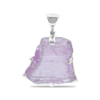 Starborn Kunzite Crystal Prong Set Pendant in Sterling Silver - Extra Large