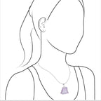 Starborn Kunzite Crystal Prong Set Pendant in Sterling Silver