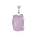 Starborn Kunzite Crystal Prong Set Pendant in Sterling Silver