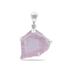 Starborn Kunzite Crystal Prong Set Pendant in Sterling Silver